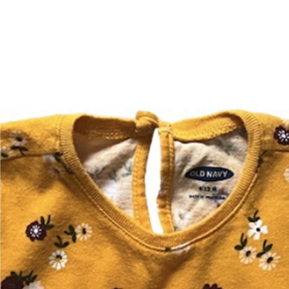 Girls 6-12M Yellow Flower Pajama - Picture 3 of 3